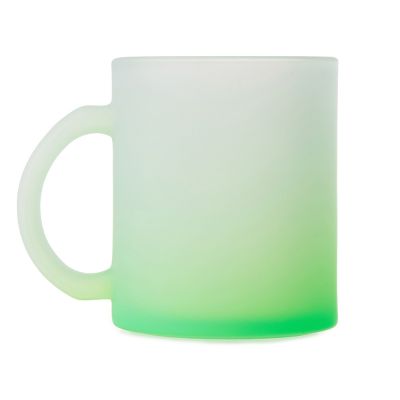 Стеклянная матовая кружка Омбре с градиентом для сублимации, зеленое яблоко-2
