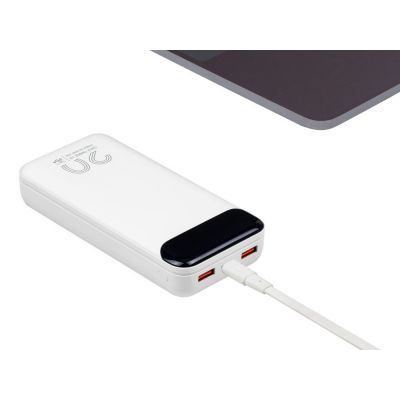 RIVACASE VA2580 (20 000mAh), QC/PD 20W внешний аккумулятор с дисплеем, белый /24-9