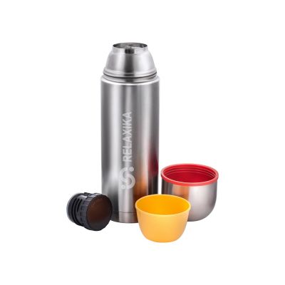 Термос Relaxika 102, 2 чашки, 1000 мл, стальной-6