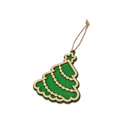 Подвеска деревянная Новогодняя ёлочка-0