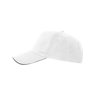 Бейсболка Eris унисекс, белый/черный-0