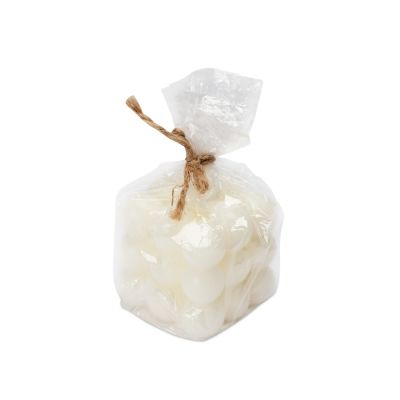 Свеча шарики без отдушки, белый-4