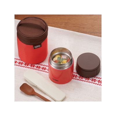 Термос из нерж. стали для еды тм THERMOS JBQ-400-PCH 0.4L, красный-4
