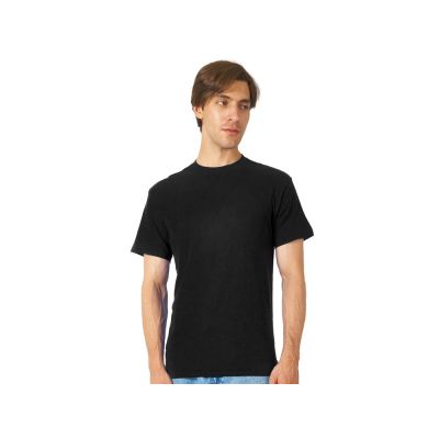 Футболка из джерси с протяжками Portofino унисекс, черный-1