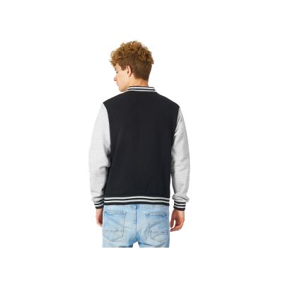 Бомбер Oxford, черный/серый меланж, унисекс-4