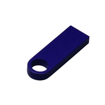 USB 2.0-флешка на 8 Гб с мини чипом и круглым отверстием, синий-1