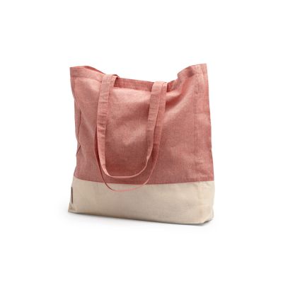 Сумка INCA из переработанного хлопка, натуральный/красный-2