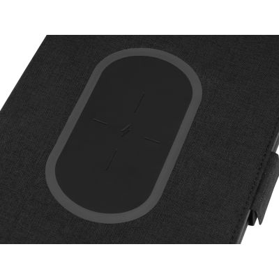 Органайзер с беспроводной зарядкой 5000 mAh Powernote, темно-серый-8
