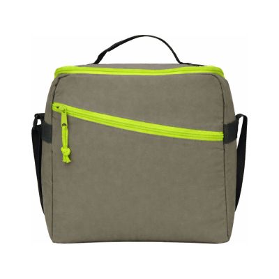 Изотермическая сумка-холодильник Neo Classic c контрастной молнией, серый/зеленое яблоко-2