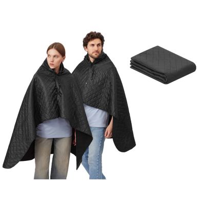 Пончо Cappy с капюшоном на липучке в мешке, черный-0