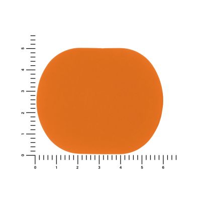 ПАТЧ ОВАЛ soft-touch (оранжевый ) 6,0 х 5,0 см-1