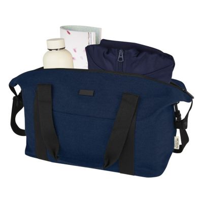 Спортивная сумка Joey из брезента, переработанного по стандарту GRS, объемом 25 л, темно-синий-3