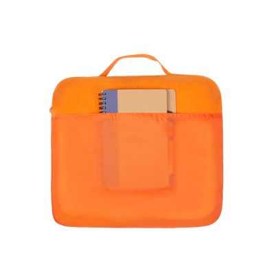Плед для путешествий Flight в чехле с ручкой и карманом, оранжевый-4