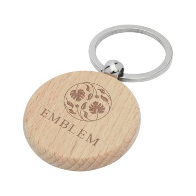 Круглый брелок Giovanni из бука, дерево-4