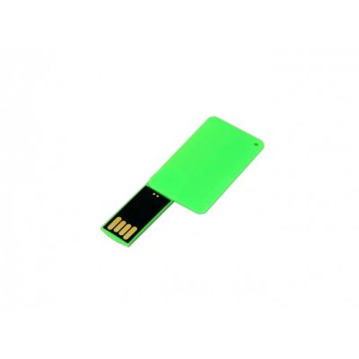 USB-флешка на 16 Гб в виде пластиковой карточки, зеленый-1