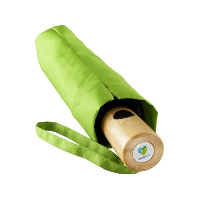 Зонт складной 5429 ÖkoBrella из бамбука, полуавтомат, лайм-6