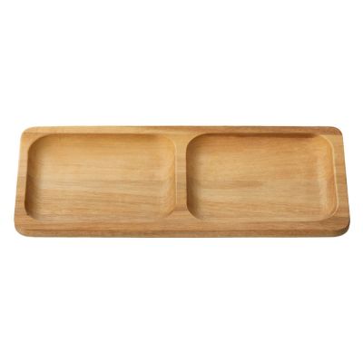 Менажница из акации с двумя секциями Almond-1