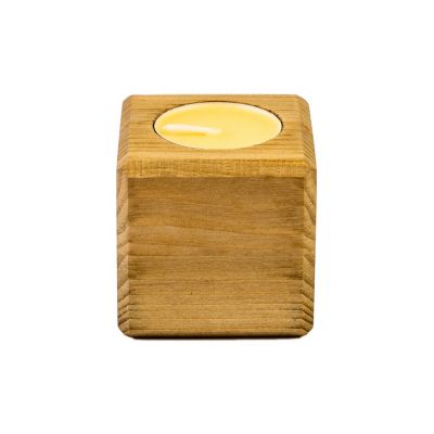 Свеча в декоративном подсвечнике, орех, манго-0