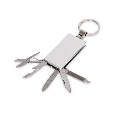Мультитул-брелок 5-в-1 Badge, серебристый-0