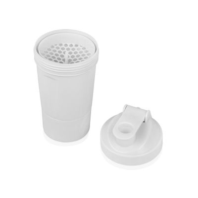 Шейкер для спортивного питания Level Up, белый-2