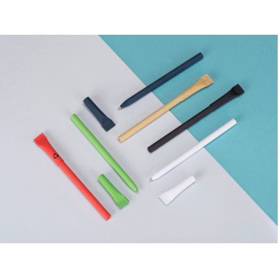 Ручка картонная с колпачком Recycled, светло-серый-3
