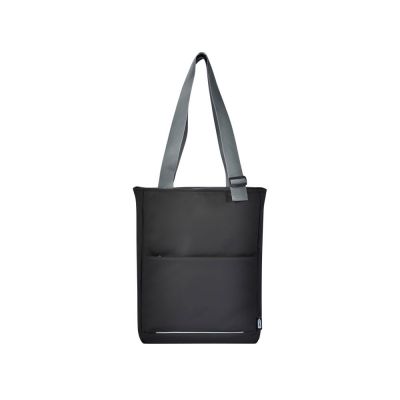 Водонепроницаемая эко-сумка Aqua для ноутбука с диагональю экрана 14 дюймов, сплошной черный-4