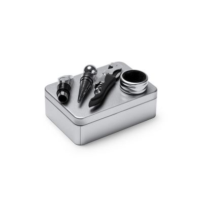 Винный набор MALBEC с аксессуарами из нержавеющей стали, серебристый-0