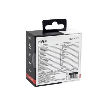 Беспроводные наушники HIPER TWS MP3 (HTW-HDX15), белый-9