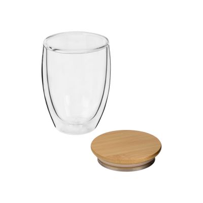 Стакан Valday с двойными стекнами и бамбуковой крышкой, 350 мл-1