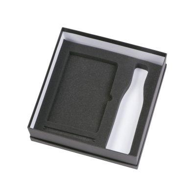 Подарочный набор с блокнотом С1, металлической ручкой и термобутылкой, красный-2