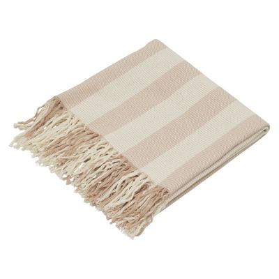 Плед Reglet, 130x150 см ( с учетом бахромы) 100% хлопок, бежевый-1