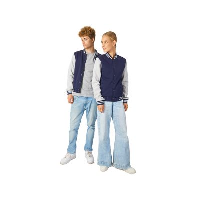 Бомбер Oxford, темно-синий/серый меланж, унисекс-5