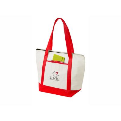 Сумка-холодильник Lighthouse, натуральный/красный-5