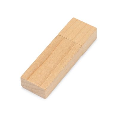 Флеш-карта USB 2.0 16 Gb Woody с магнитным колпачком, натуральный-0