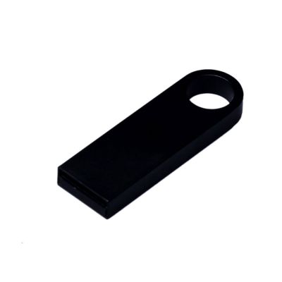 USB 2.0-флешка на 128 Гб с мини чипом и круглым отверстием, черный-1