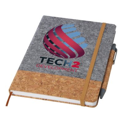 Veronica блокнот формата A5 в твердой обложке - Серый / Натуральный-3