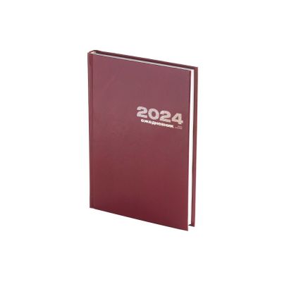 Ежедневник А5 датированный Бумвинил 2025, бордовый-0
