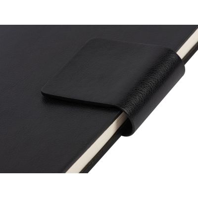 Бизнес блокнот А5 Monoi с клапаном, твердая обложка, 128 листов, черный-6