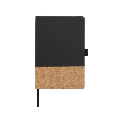 Блокнот Evora формата A5 из пробки и термополиуретана, черный-1