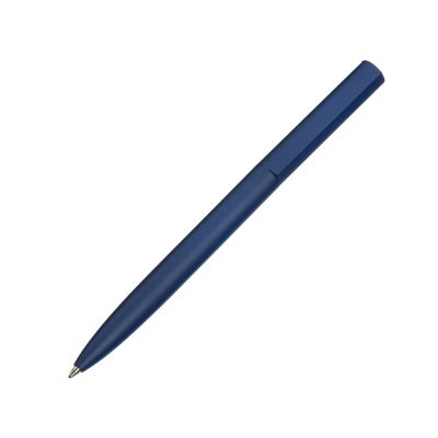 Шариковая металлическая ручка Minimalist софт-тач, темно-синяя-0