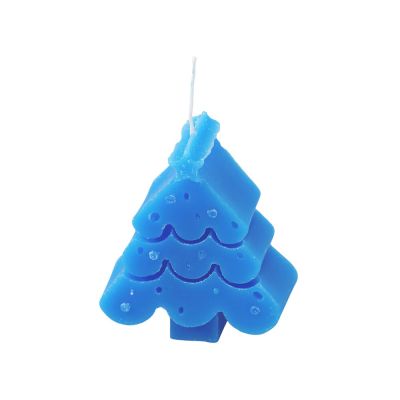 Свеча Елочка, синий-0