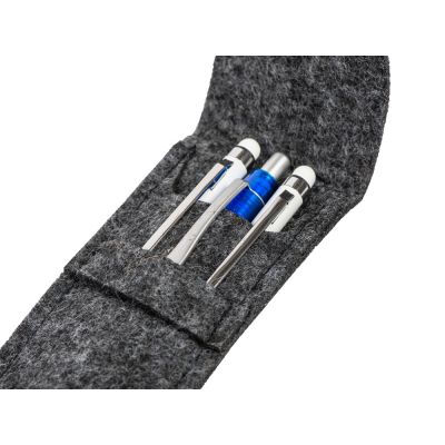 Футляр для ручек из RPET-фетра Felt, серый-2