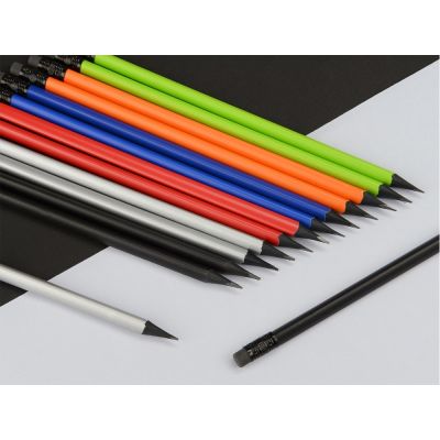 Карандаш чернографитовый трехгранный Blackie 3D, черный-1