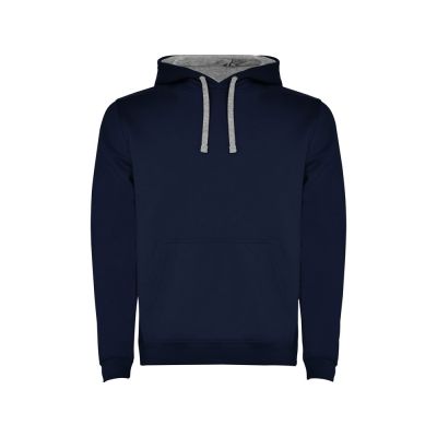 Толстовка с капюшоном Urban мужская, нэйви/серый меланж-0