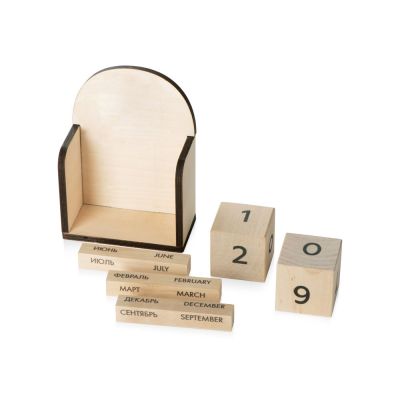 Настольный деревянный вечный календарь-2