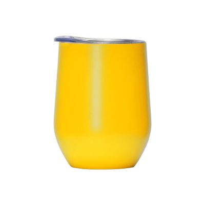 Вакуумная термокружка Sense, желтый-2