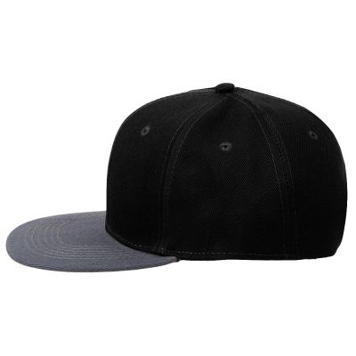 Бейсболка с прямым козырьком Los Angeles 2.0, черный/серый меланж-4