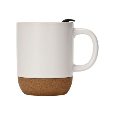 Кружка Denpasar с пробковым дном и крышкой, цветная с двух сторон, белый-4