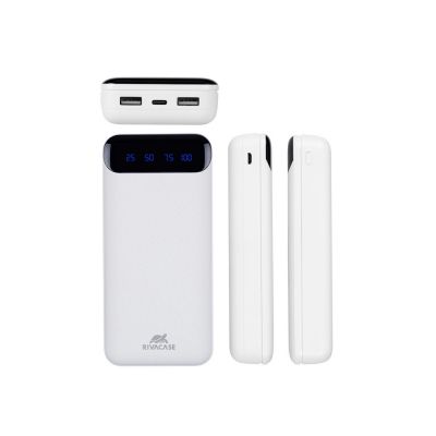 RIVACASE VA2280 (20000mAh) с дисплеем, белый, внешний аккумулятор /24-4
