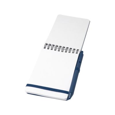 Блокнот Thalaasa формата А6 в твердой обложке из океанического пластика с шариковой ручкой - Синий-3